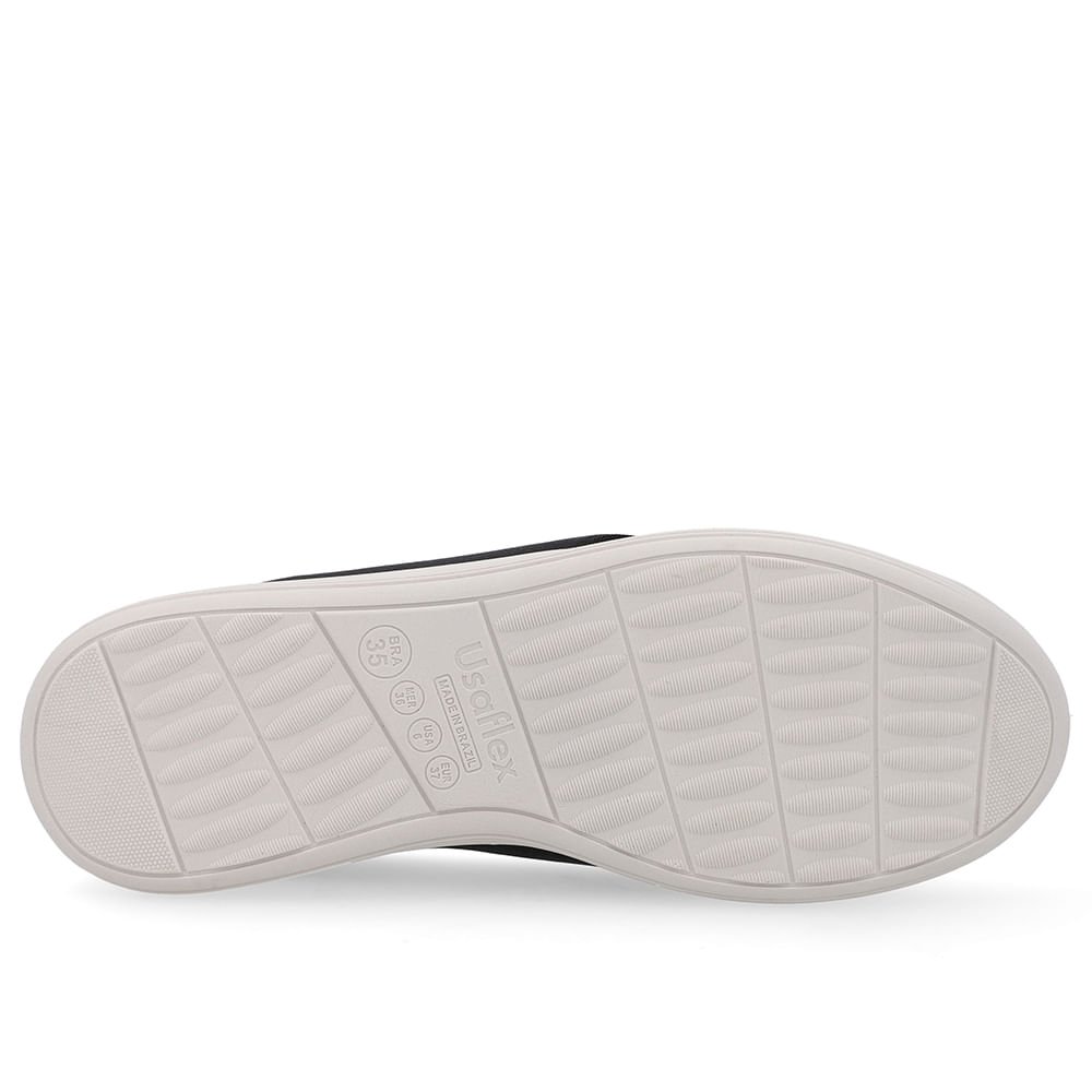 Tênis Slip On Elastano Preto Preto 5