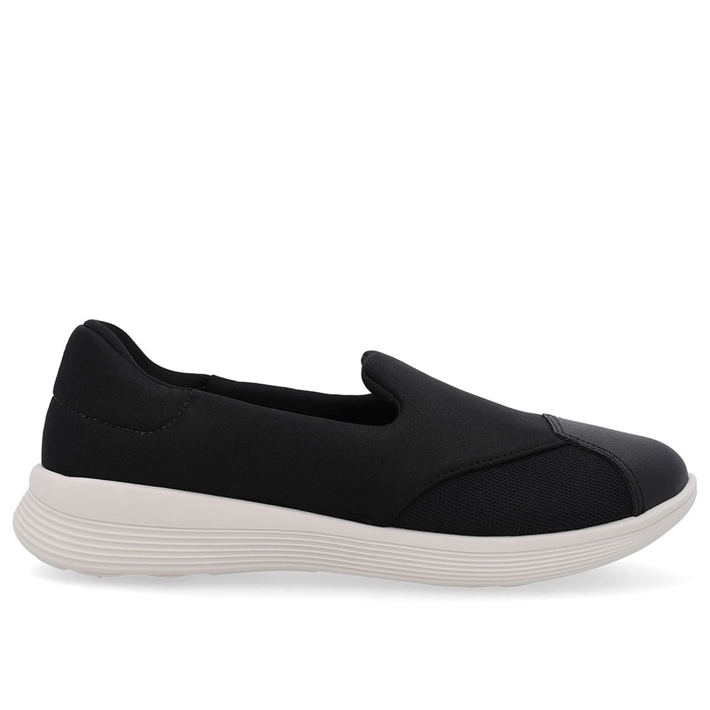 Tênis Slip On Elastano Preto