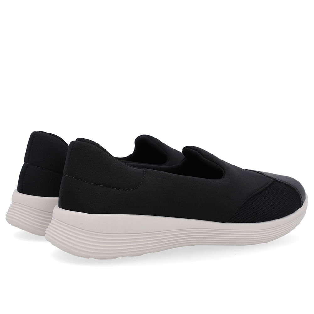 Tênis Slip On Elastano Preto Preto 3