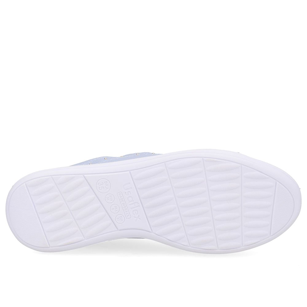 Tênis Cadarço Couro Azul Rebite Azul 5