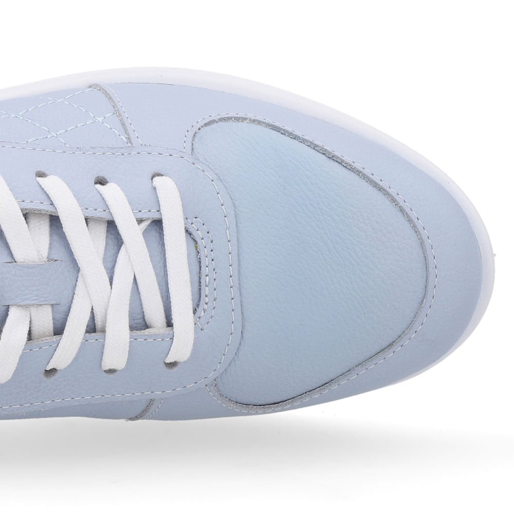 Tênis Matelassê Couro Azul Azul 4