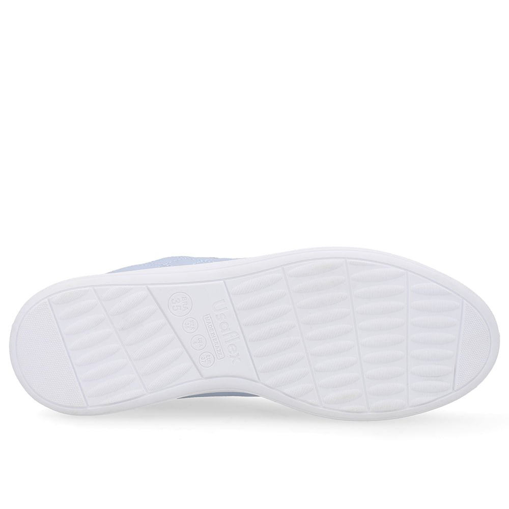 Tênis Matelassê Couro Azul Azul 5