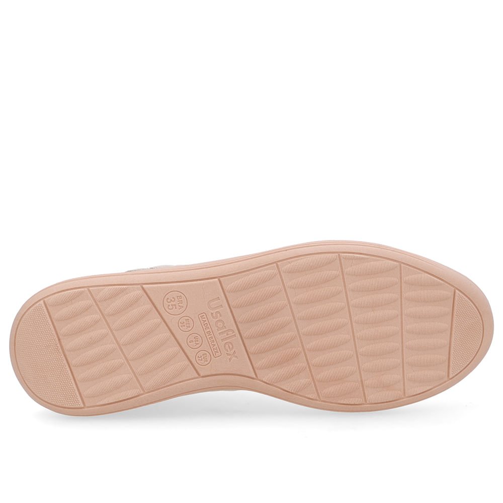 Tênis Matelassê Couro Dourado Dourado 5