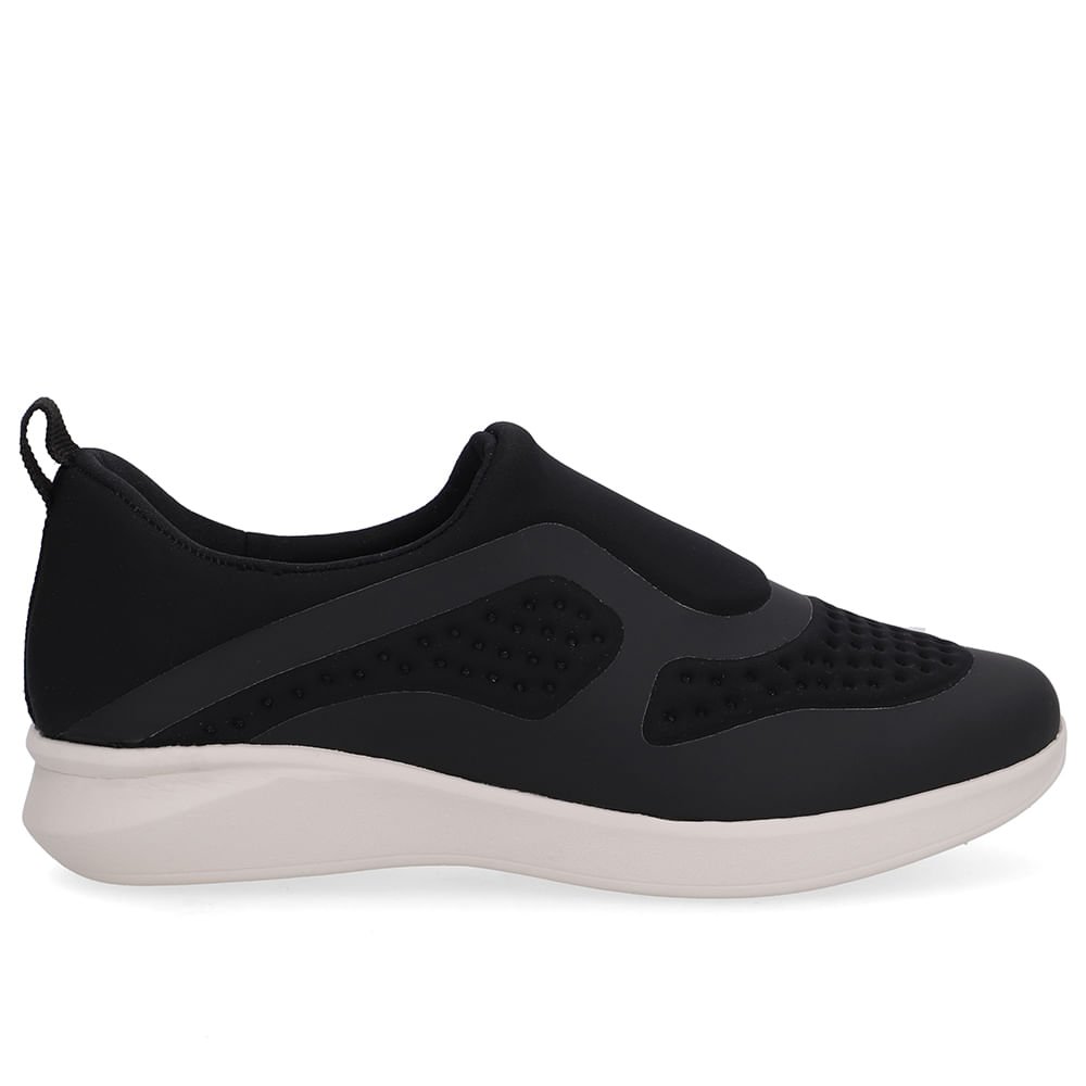Tênis Slip On Elastano Preto