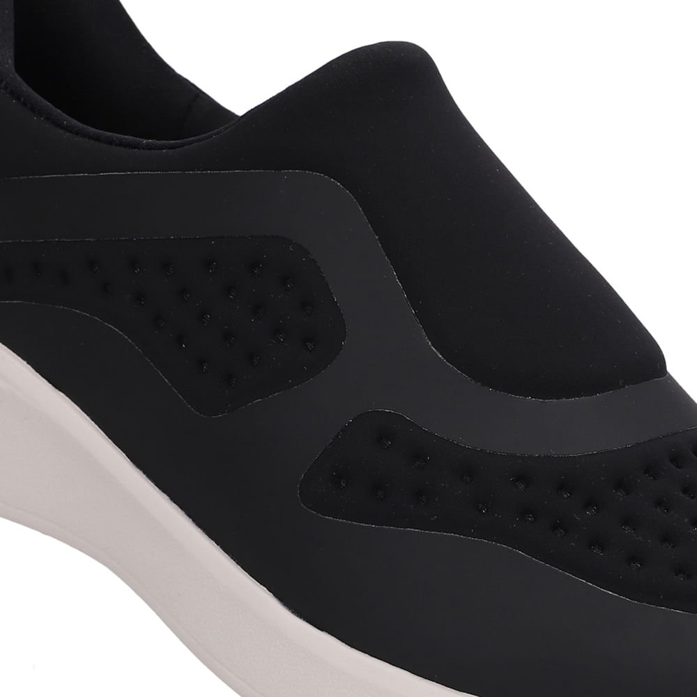 Tênis Slip On Elastano Preto Preto 4