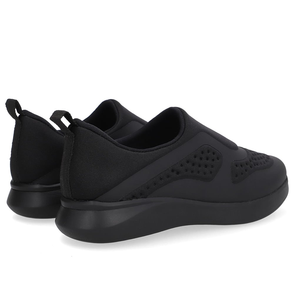 Tênis Slip On Elastano Preto Preto 3