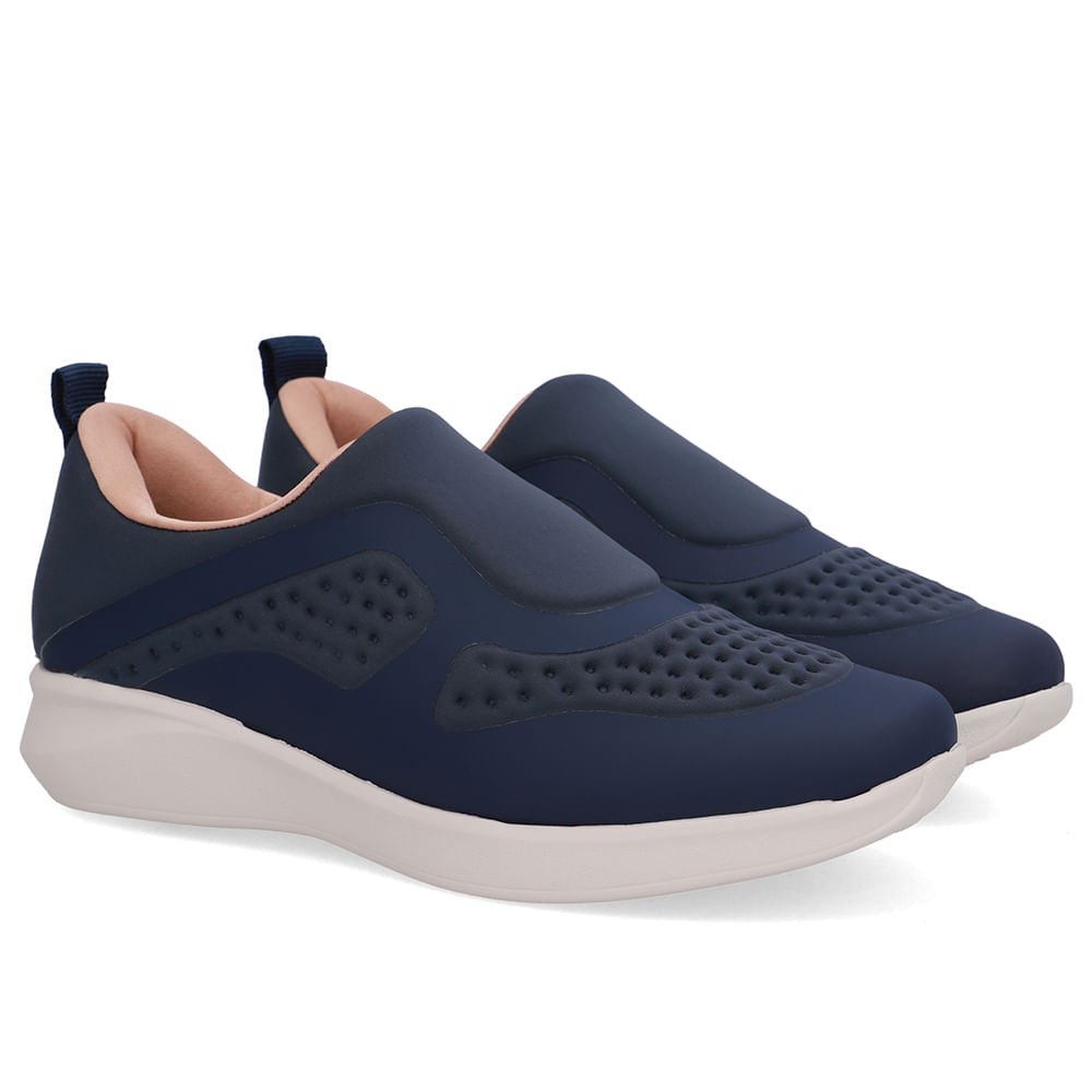 Tênis Slip On Elastano Azul Azul 2