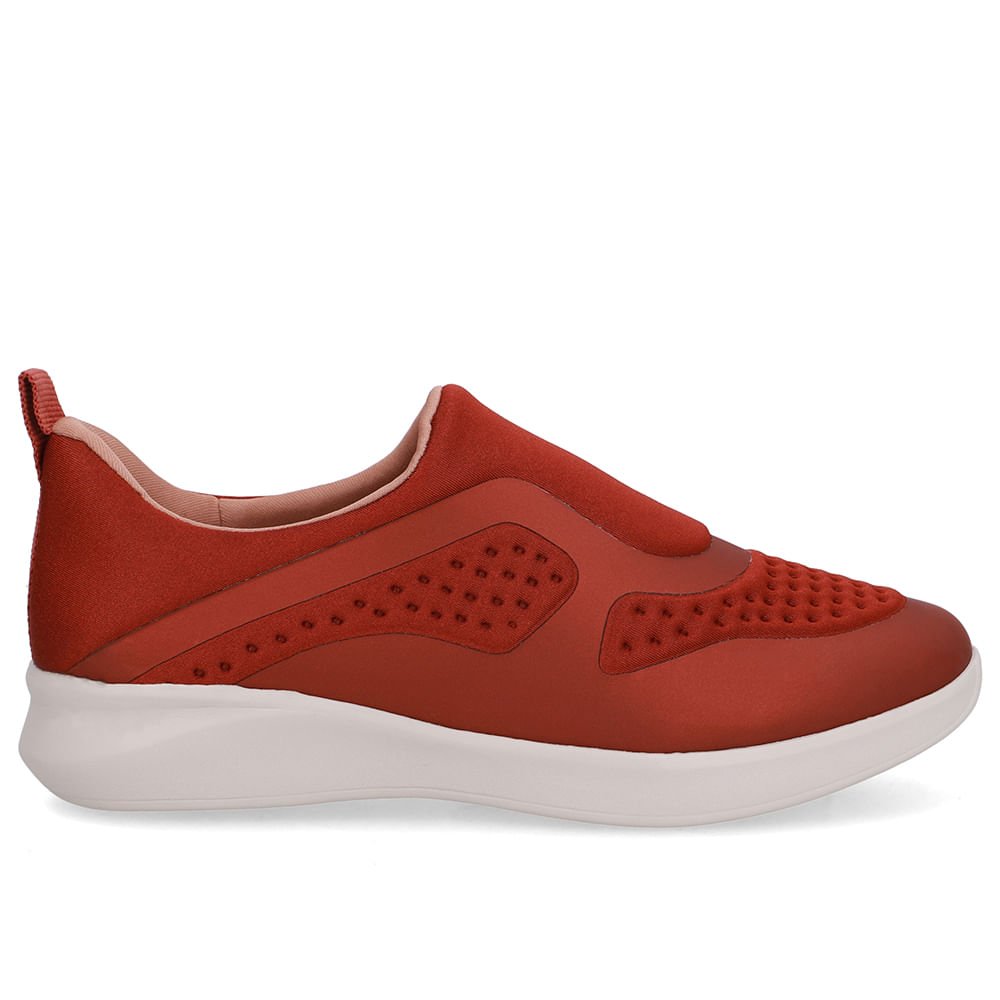 Tênis Slip On Elastano Marrom