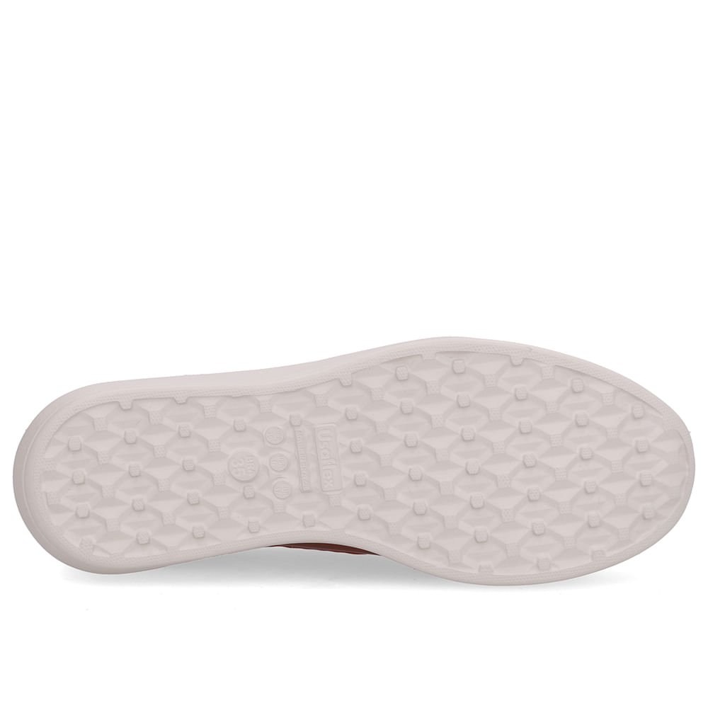 Tênis Slip On Elastano Marrom Vermelho 5