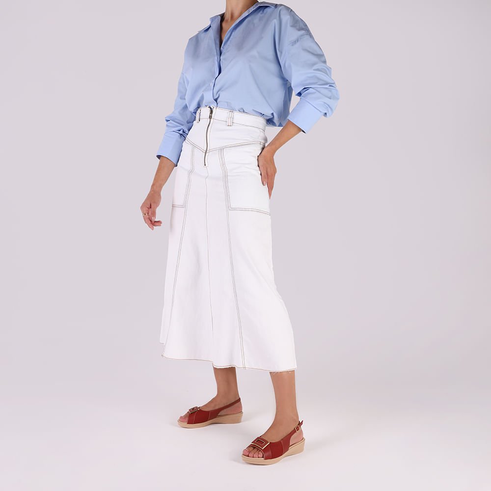 Slingback Marrom Salto Anabela Couro Vermelho 4