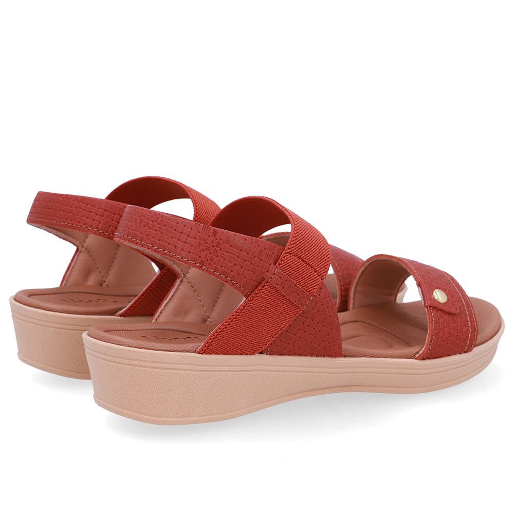 Sandália Couro Marrom Terracota Tira Elástico Terracota 3