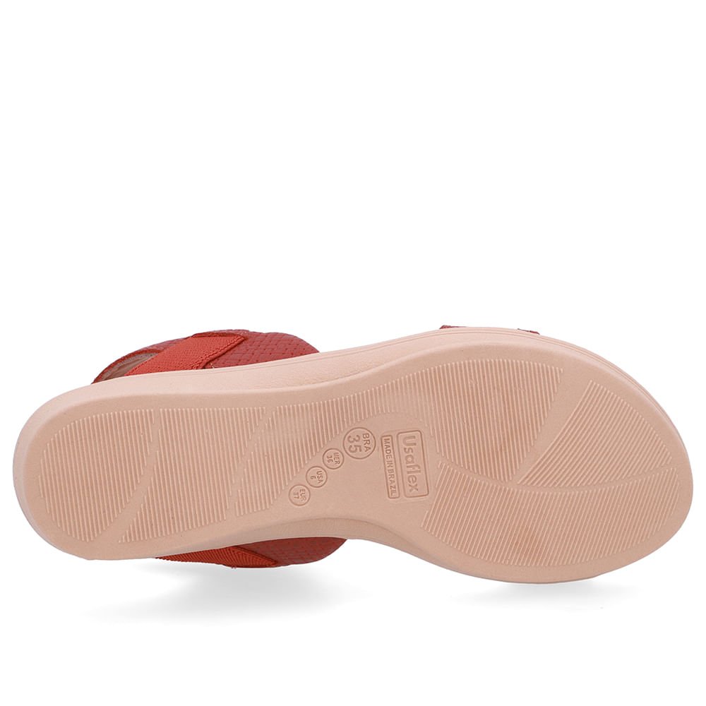 Sandália Couro Marrom Terracota Tira Elástico Terracota 5