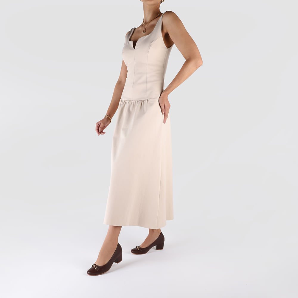 Scarpin Couro Marrom Pinhão Detalhe Bridão Pinhão 4