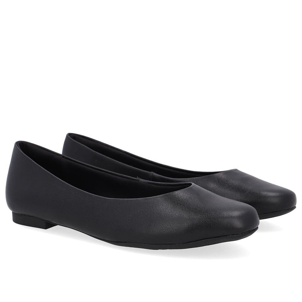 Sapatilha Preta Couro Preto 2