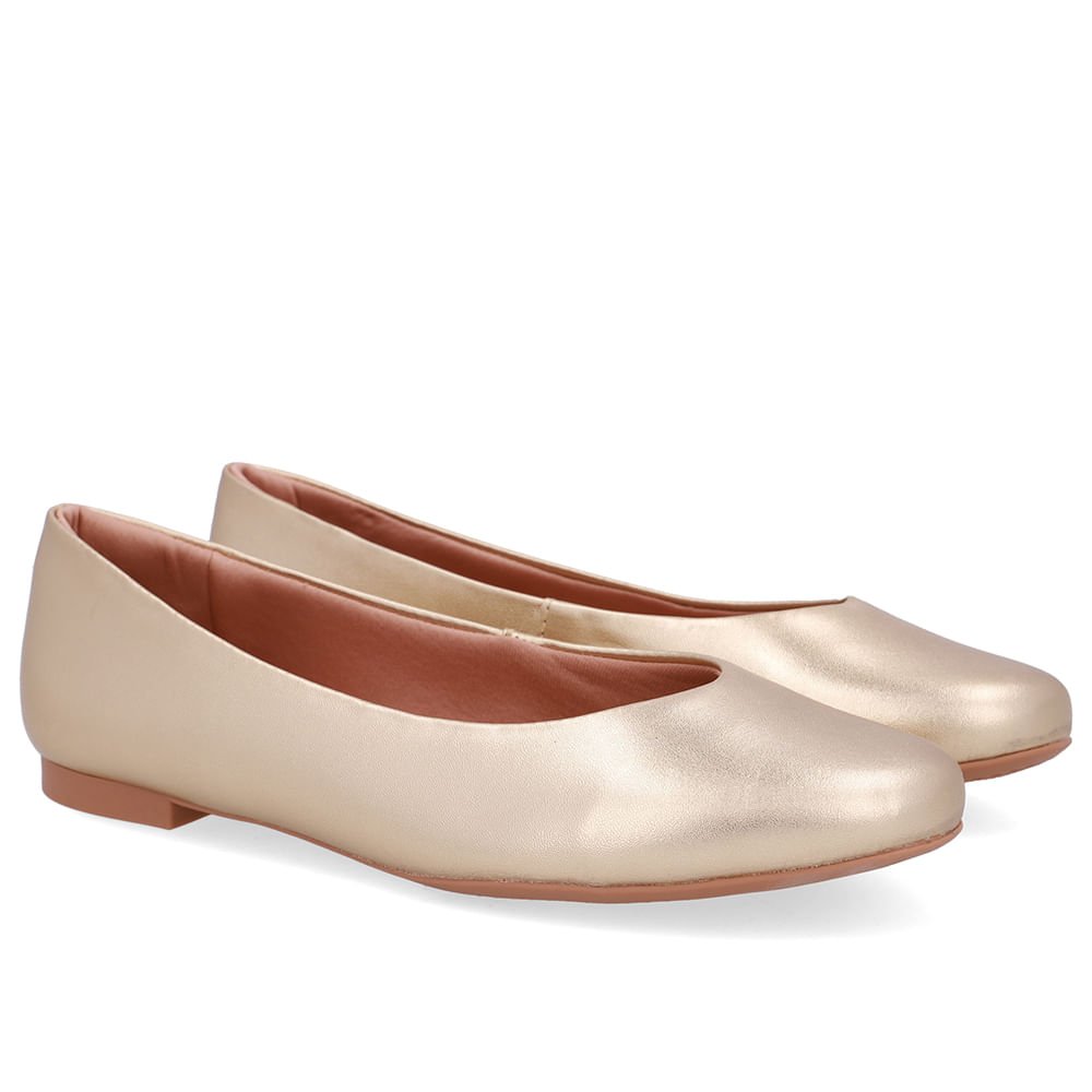 Sapatilha Dourada Couro Dourado 2