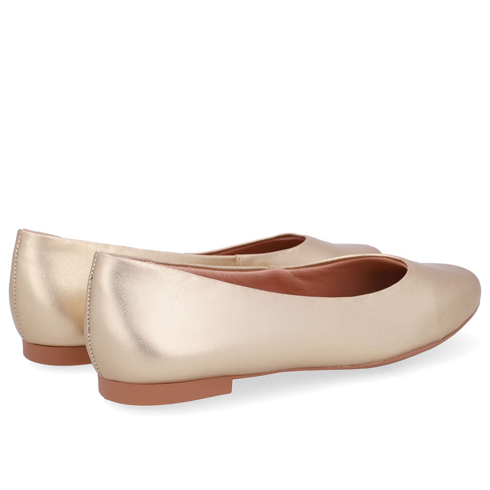 Sapatilha Dourada Couro Dourado 3