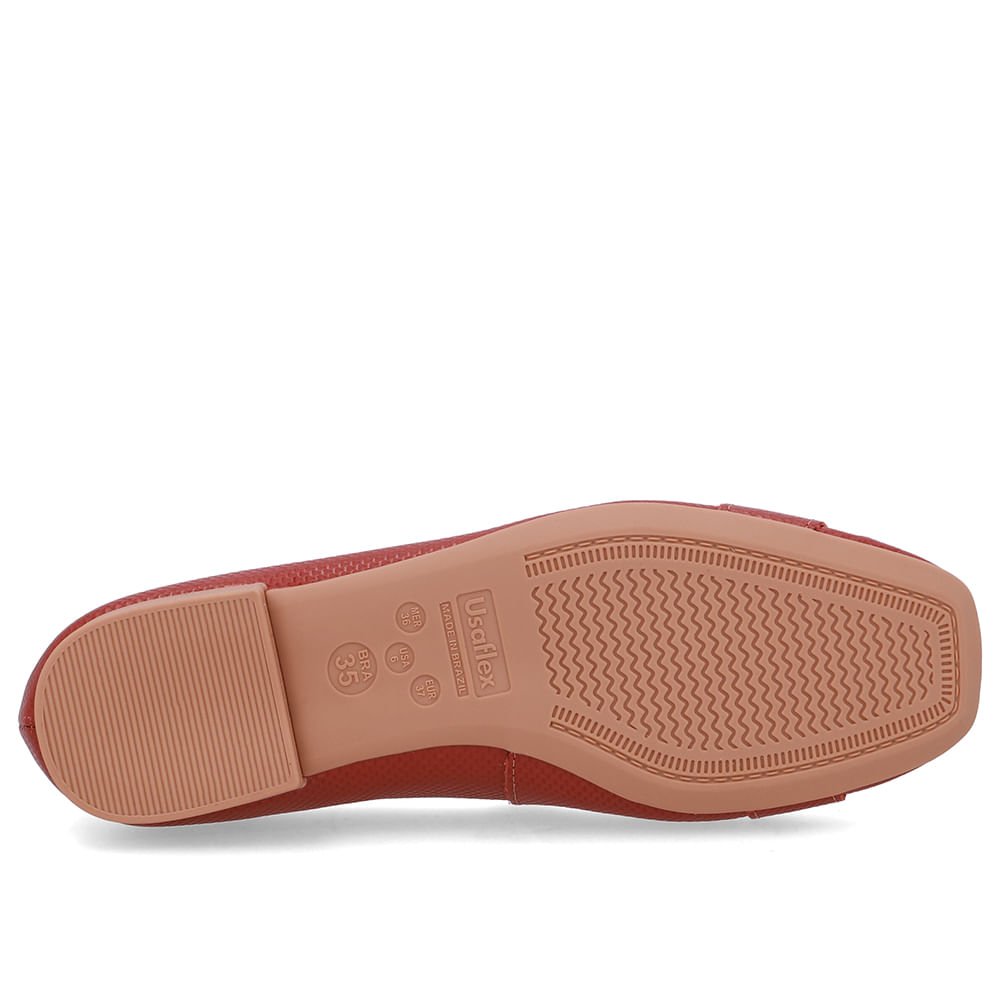 Sapatilha Marrom Couro Salto Rasteiro Marrom 5