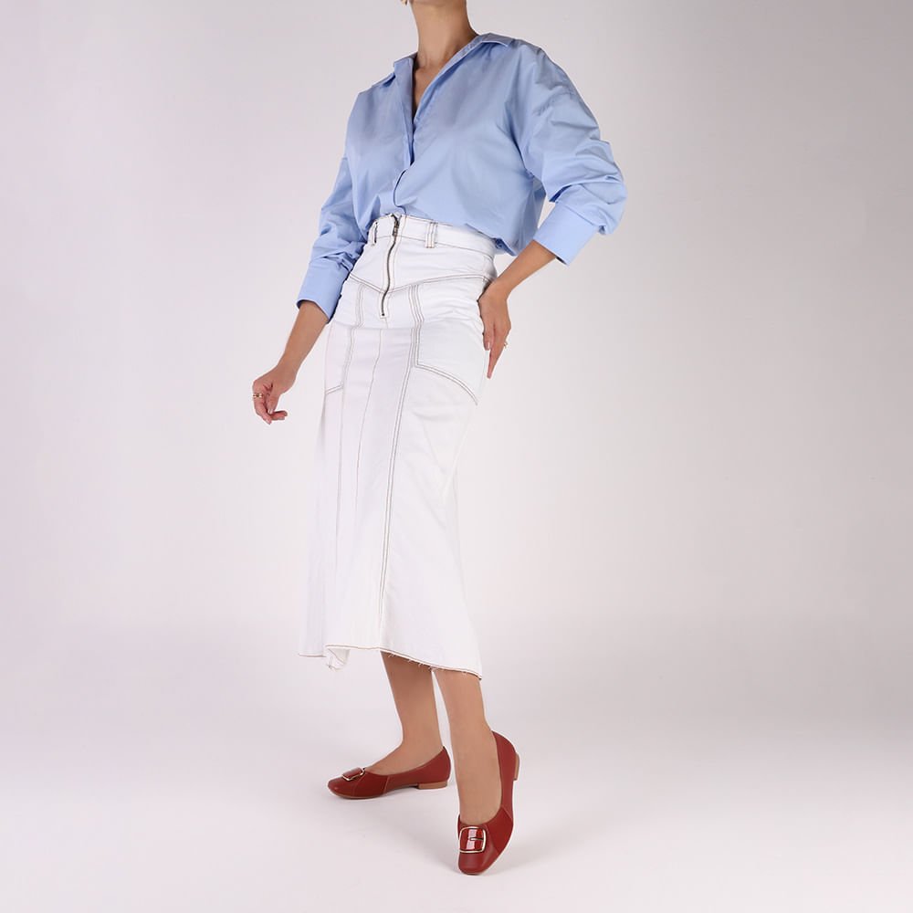 Sapatilha Marrom Couro Lateral Tecido Marrom 4