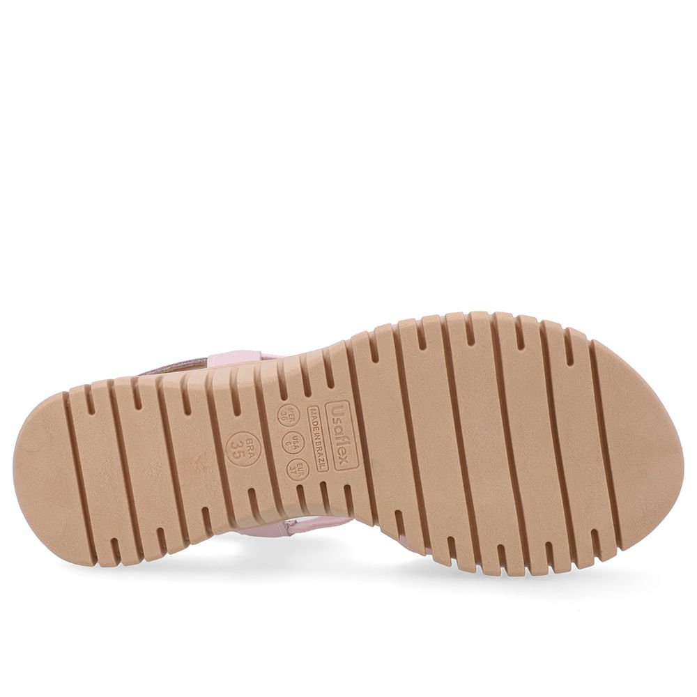 Sandália Enfeite Couro Rosa Rosa 5
