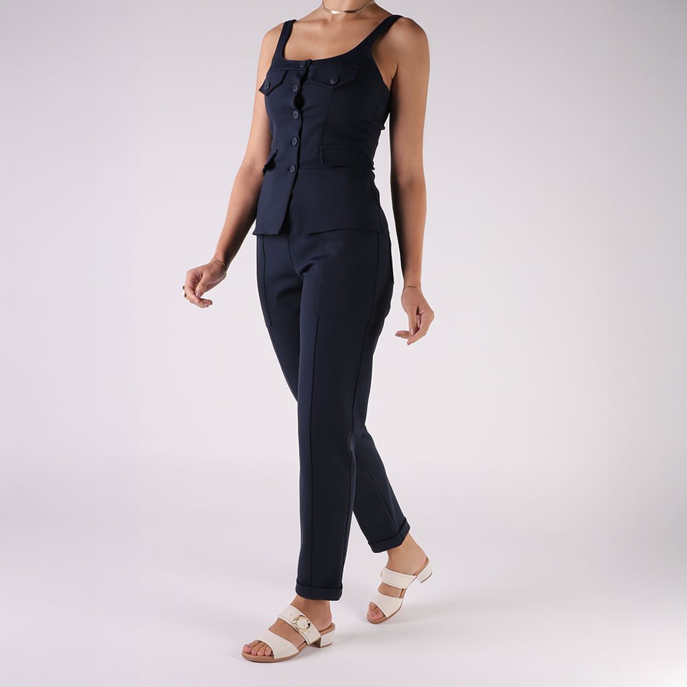 Tamanco Salto Bloco Couro Preto Fivela Off White 4