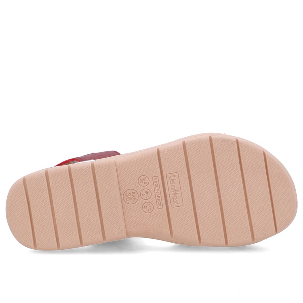 Sandália Salto Baixo Elástico Vermelho Vermelho 5