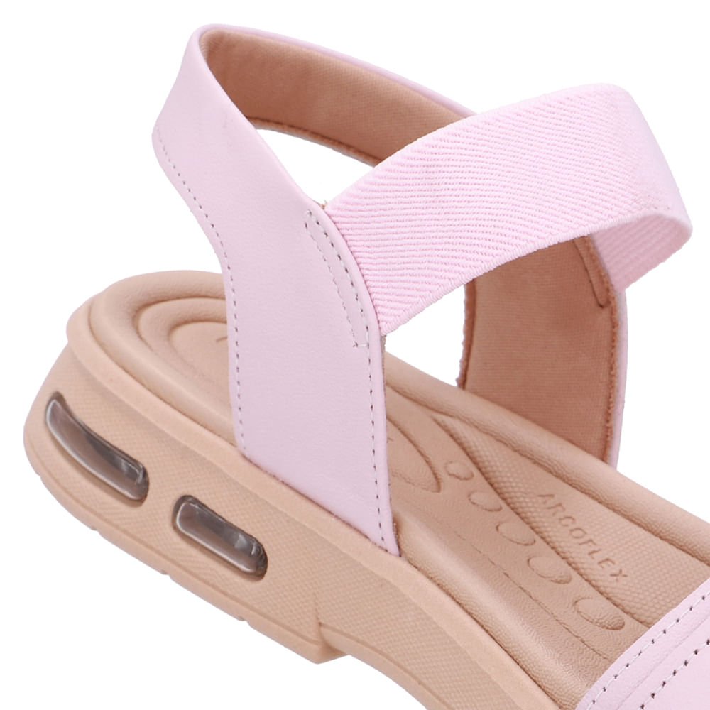 Sandália Salto Baixo Elástico Rosa Rosa 4