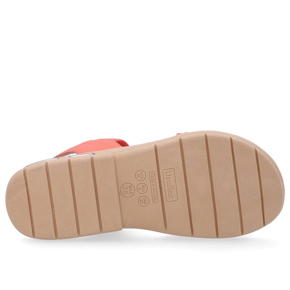 Sandália Salto Baixo Elástico Laranja Laranja 5