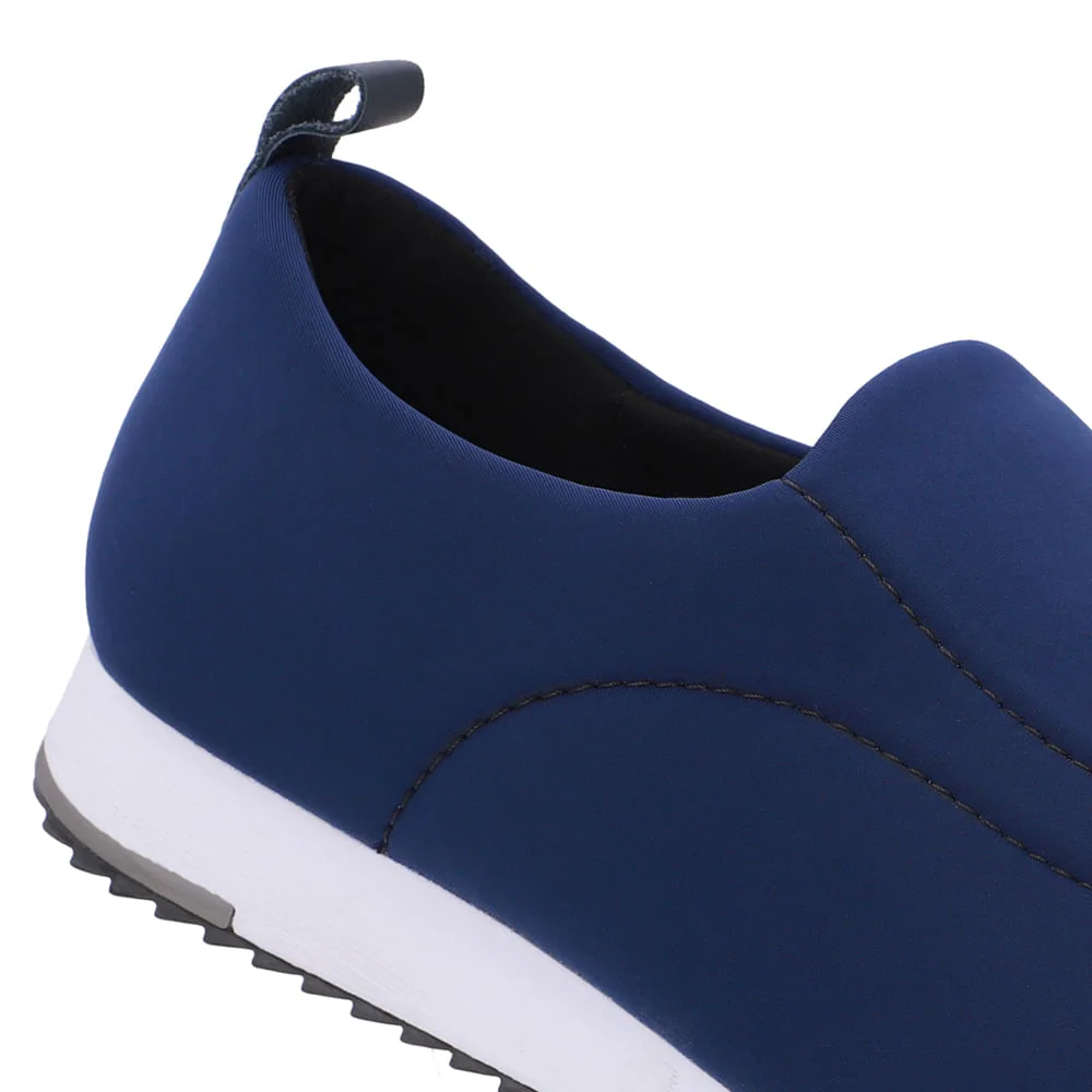 Tênis Slip On Azul Elastano Costura Azul 4