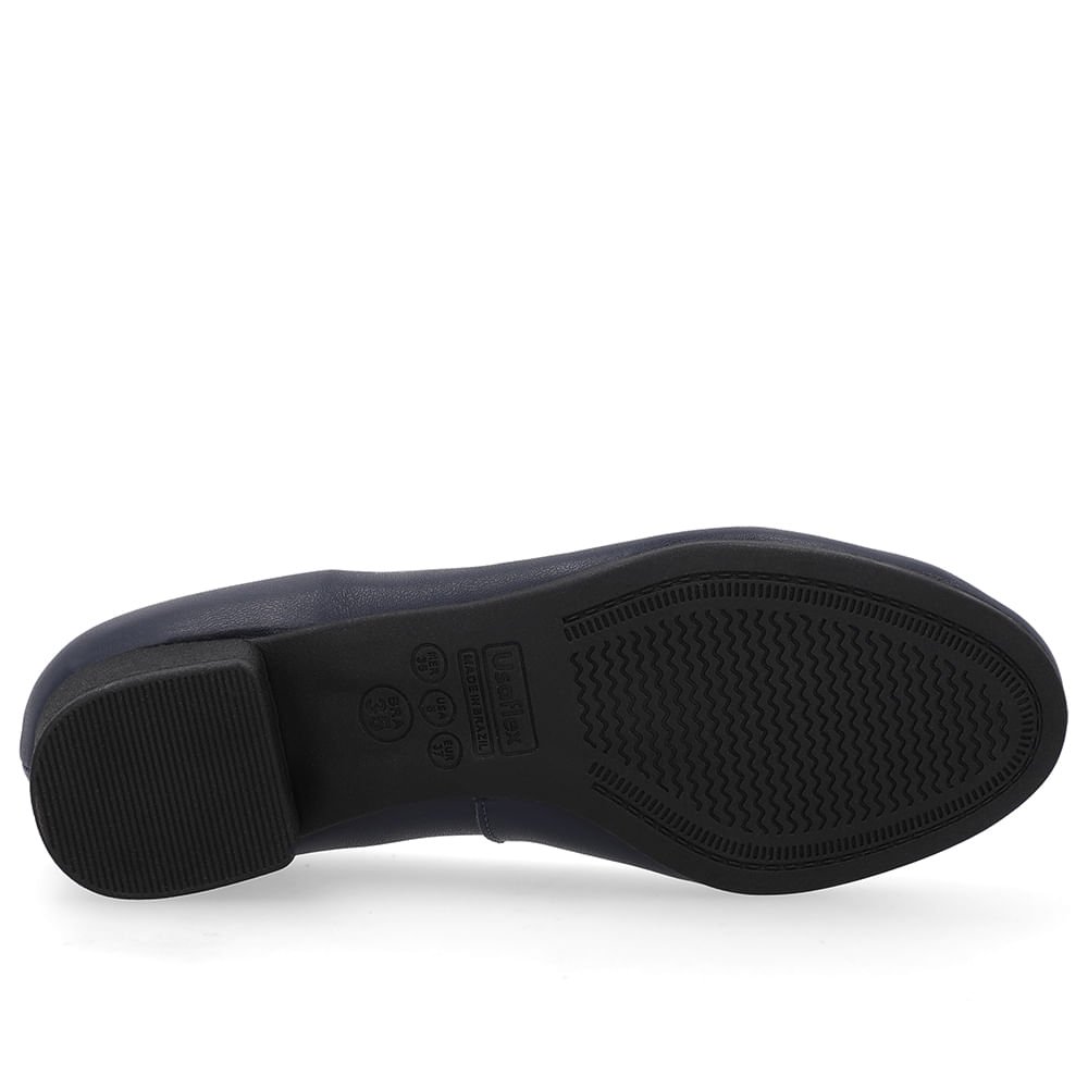 Scarpin Couro Azul Básico Azul 5