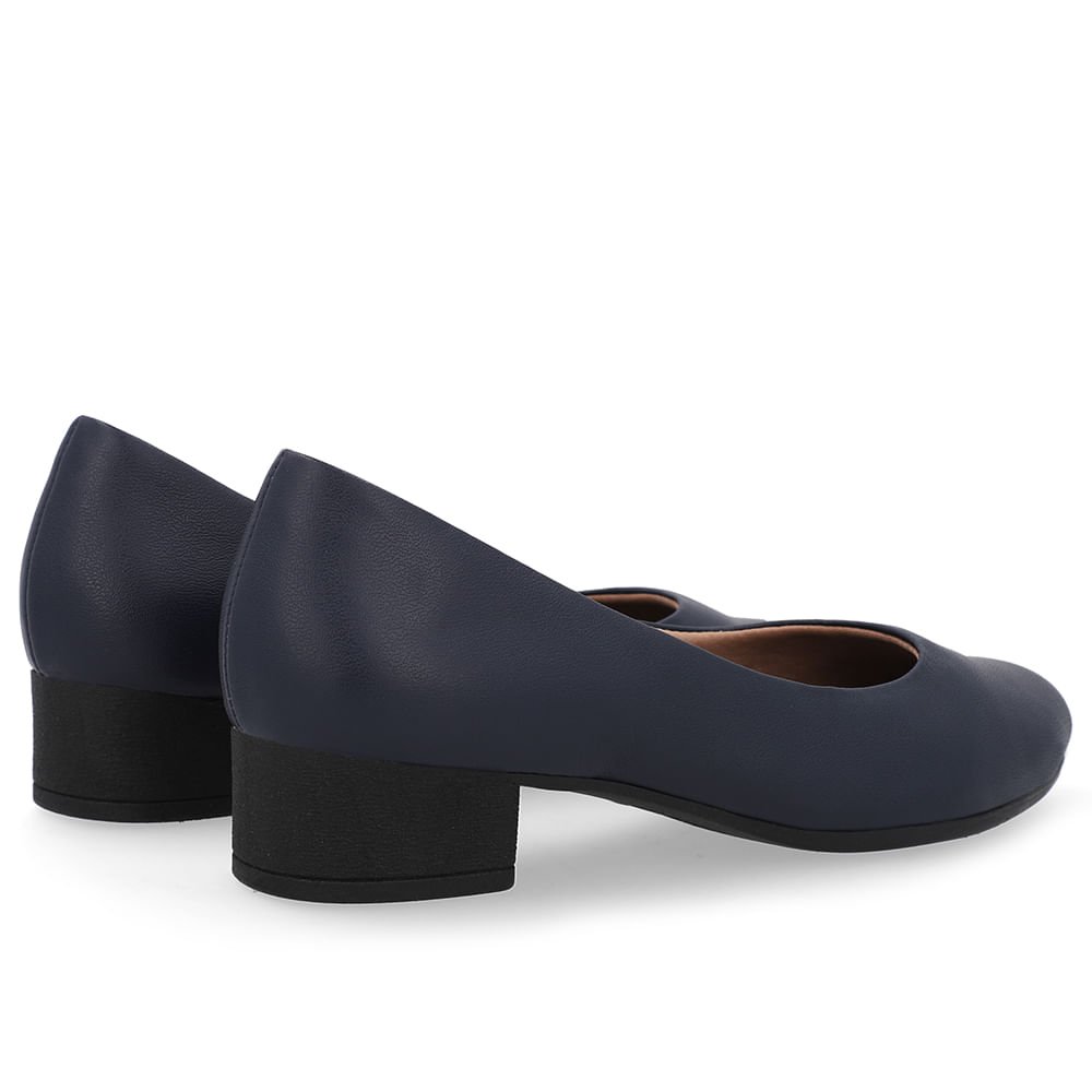 Scarpin Couro Azul Básico Azul 3