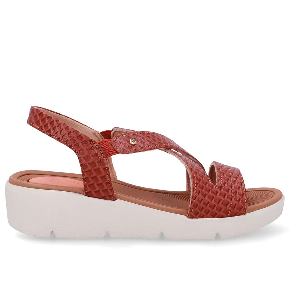 Sandália Couro Marrom Terracota Básica