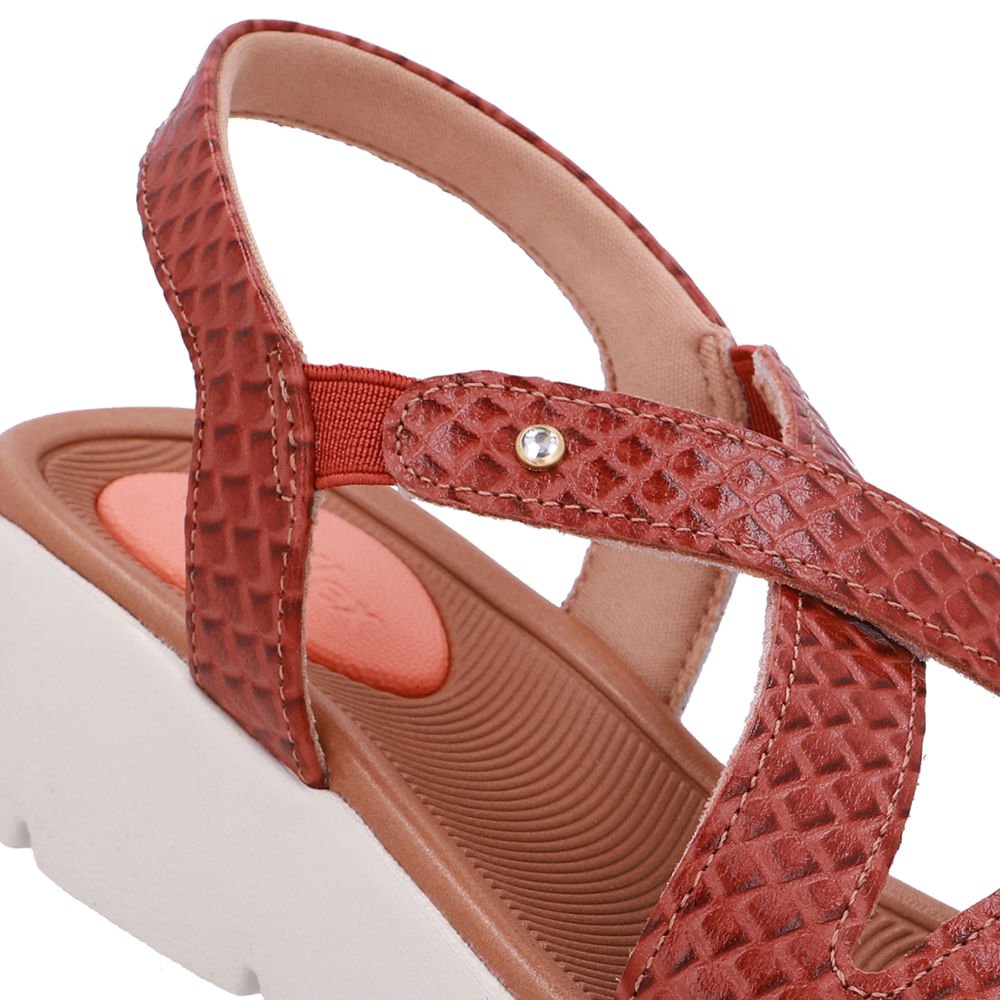 Sandália Couro Marrom Terracota Básica Terracota 4
