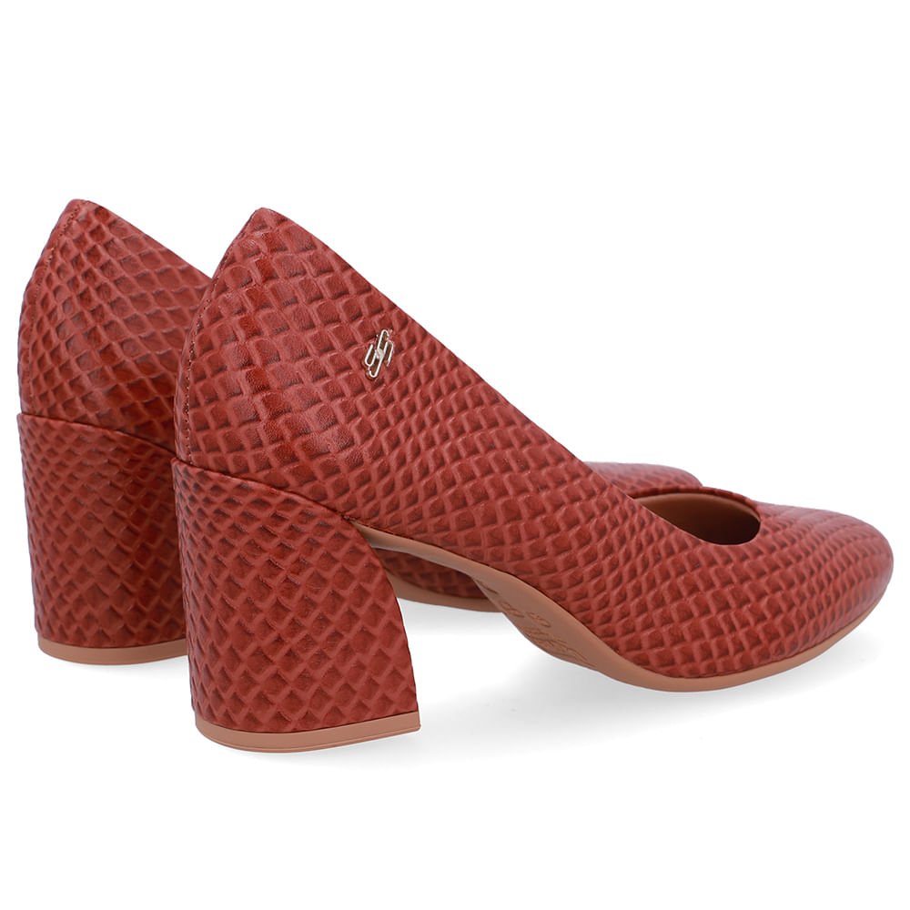 Scarpin Marrom Couro Recorte Lateral Marrom 3