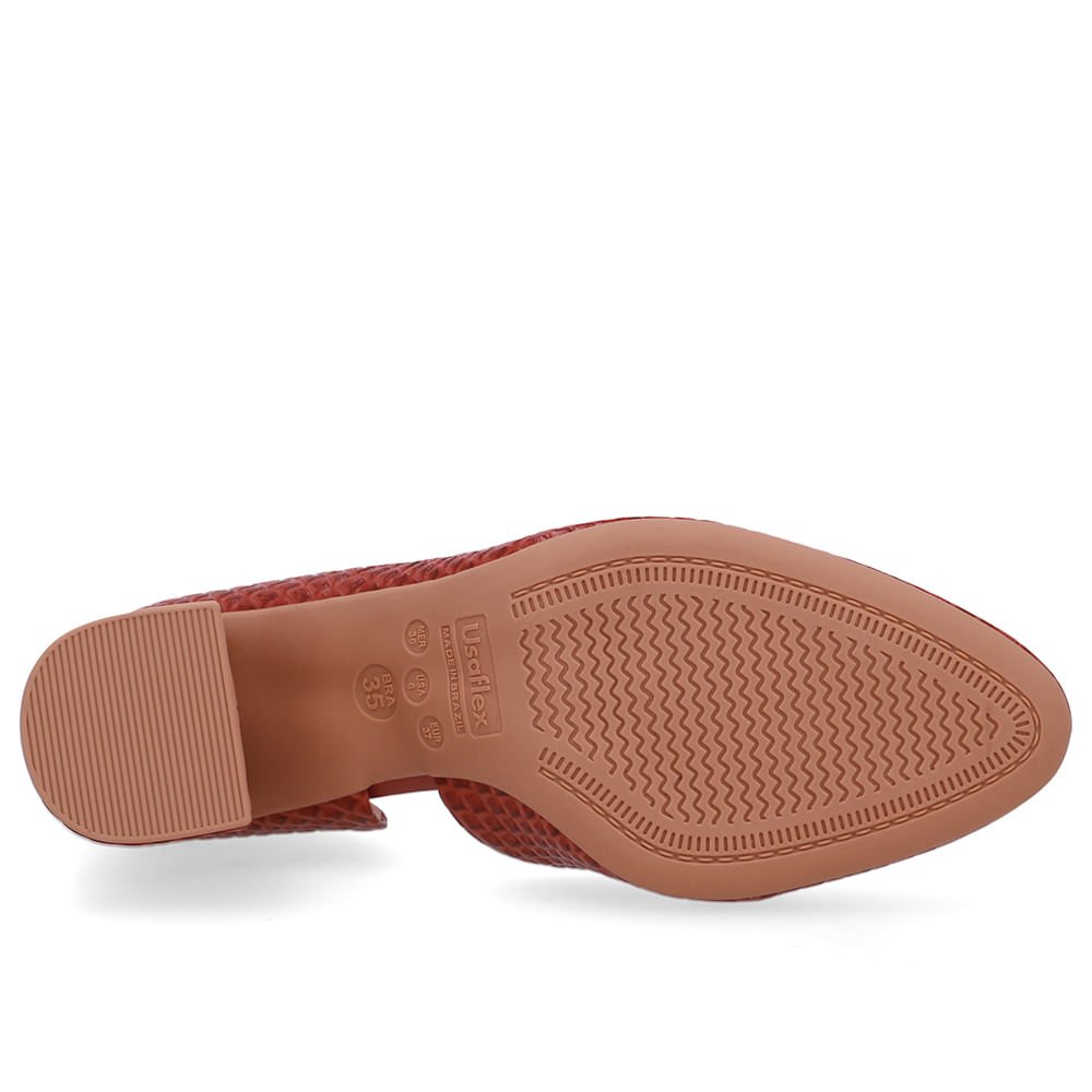 Scarpin Marrom Couro Recorte Lateral Marrom 5