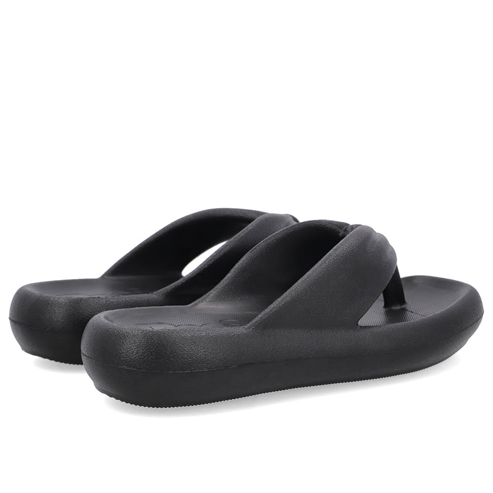 Chinelo Preto Poofy Bico Quadrado Eva Preto 3
