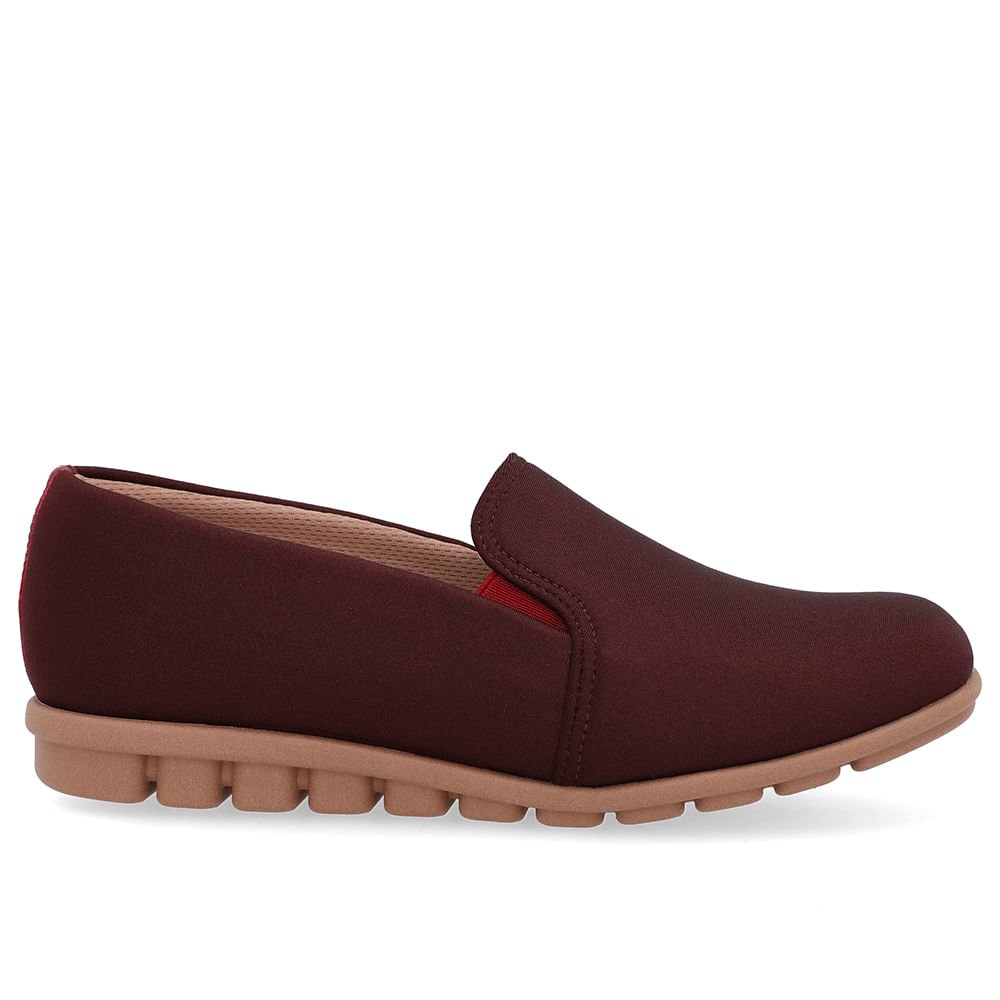Loafer Vermelho Elastano Básico