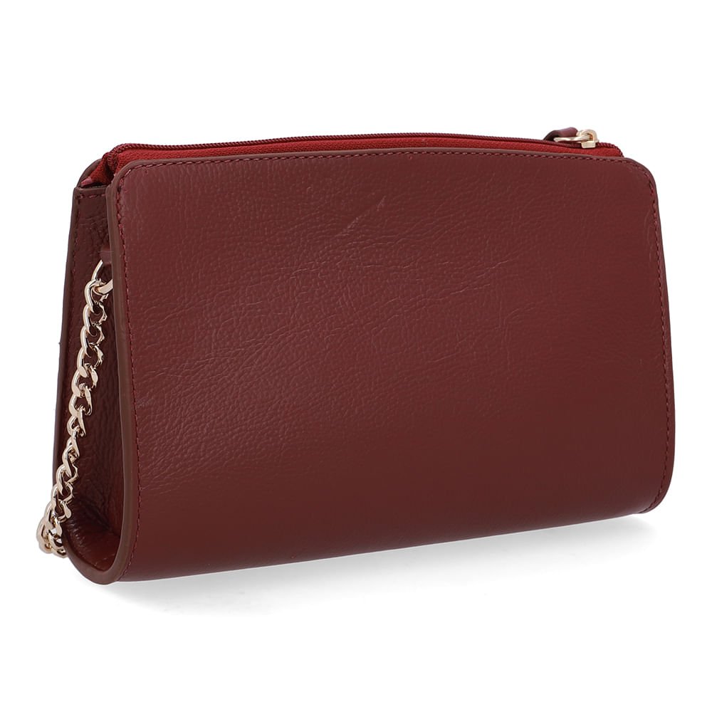 Bolsa Tiracolo Couro Vermelha Vermelho 2