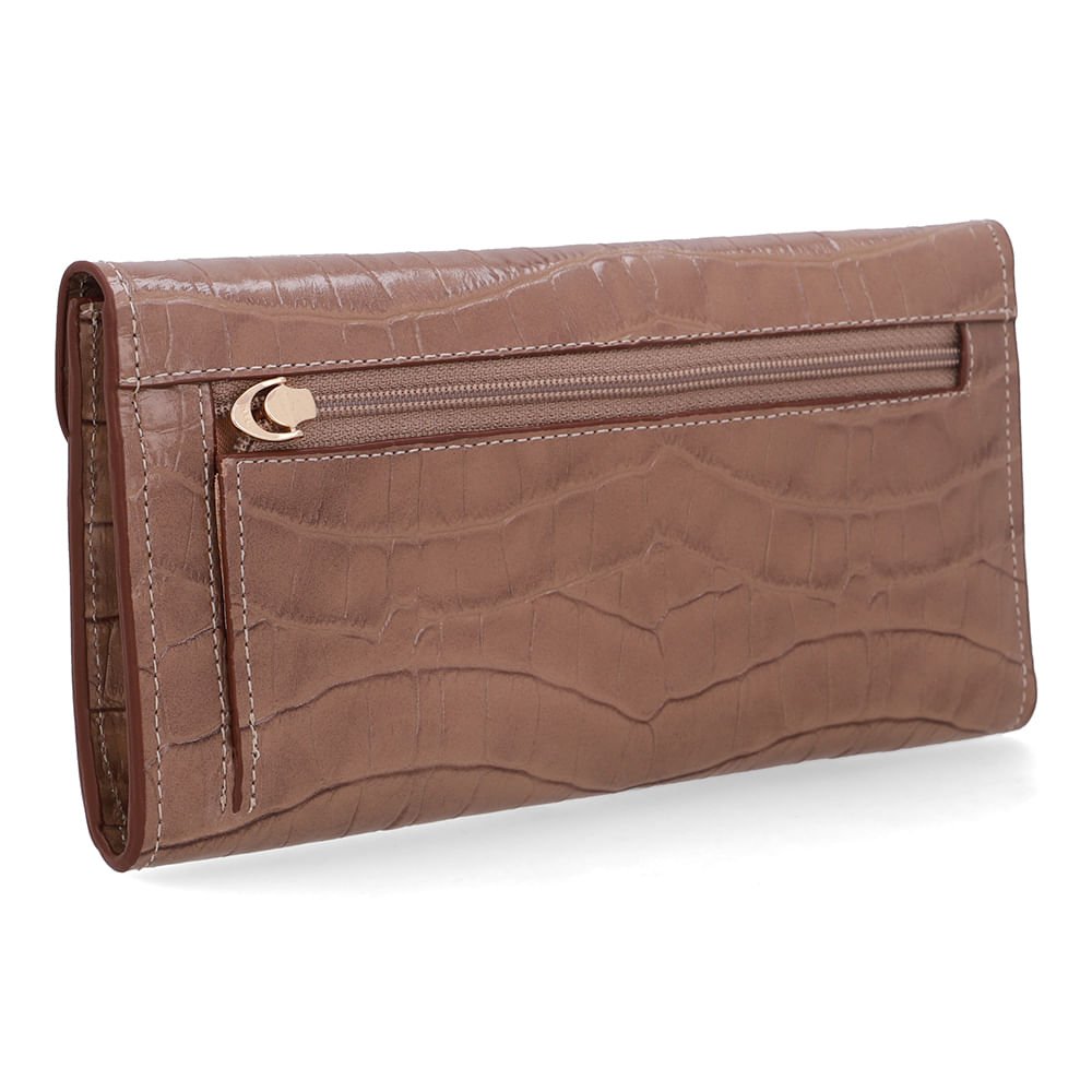 Carteira Couro Croco Marrom Fendi Marrom 2