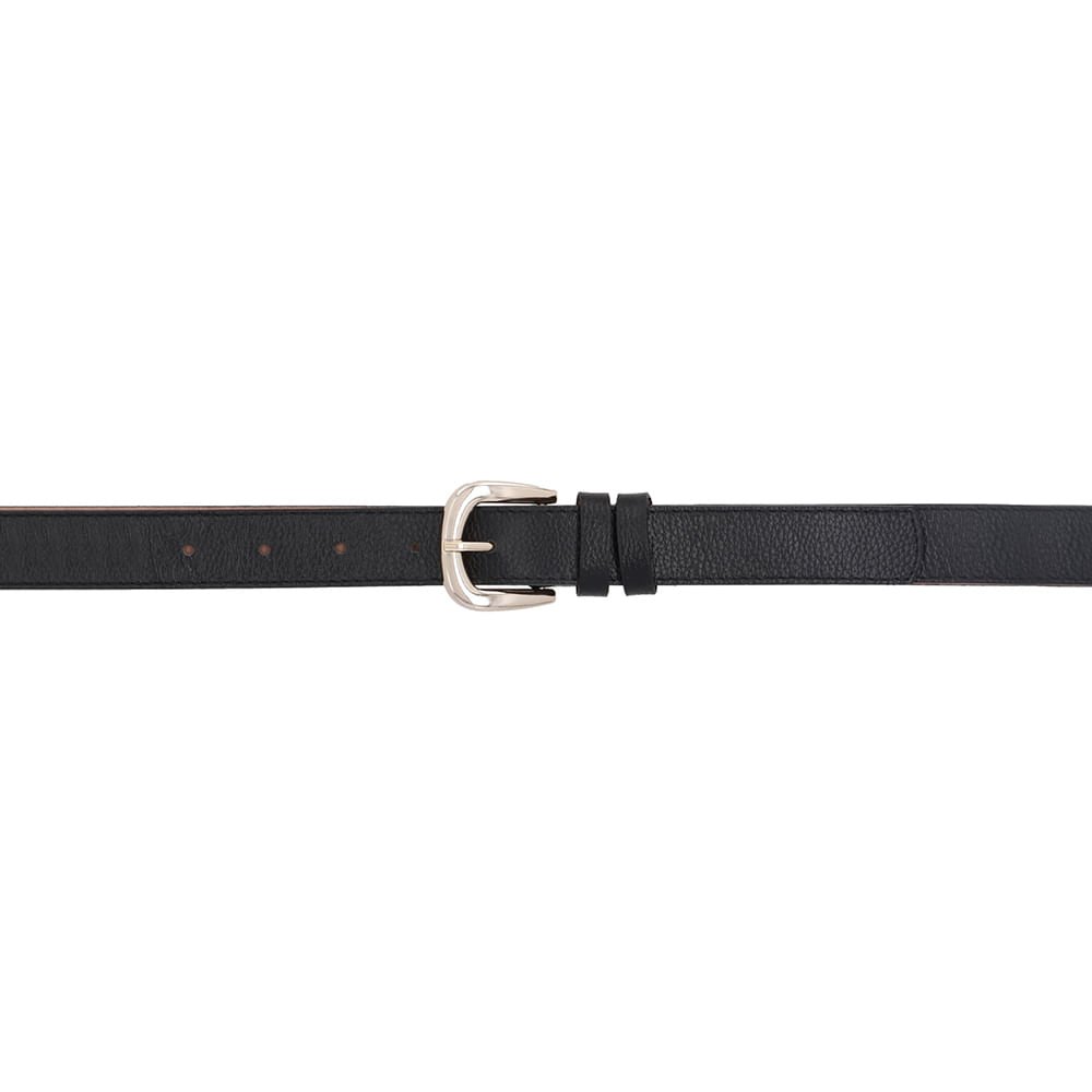 Cinto Couro Preto Básico Costura Preto 4