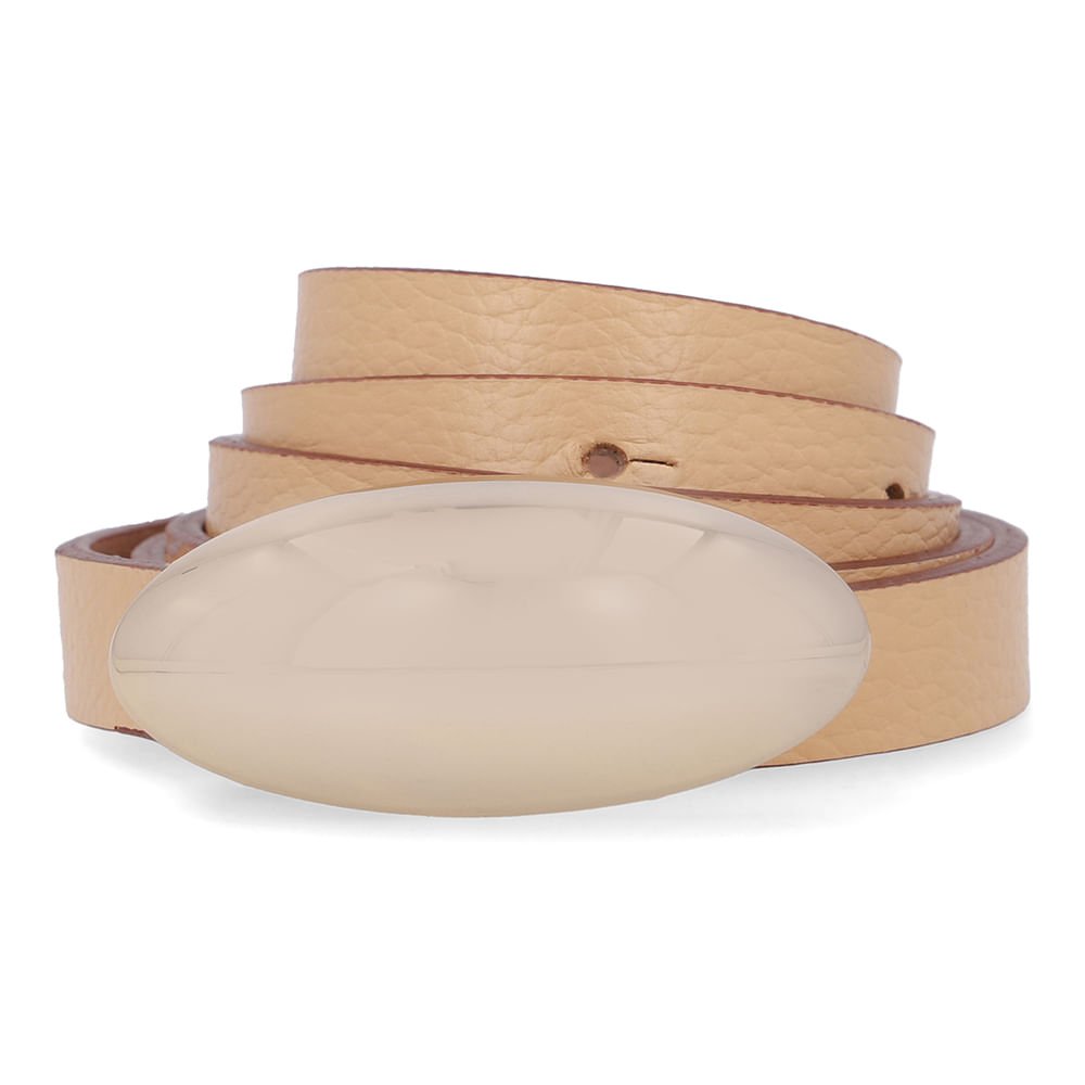 Cinto Couro Creme
