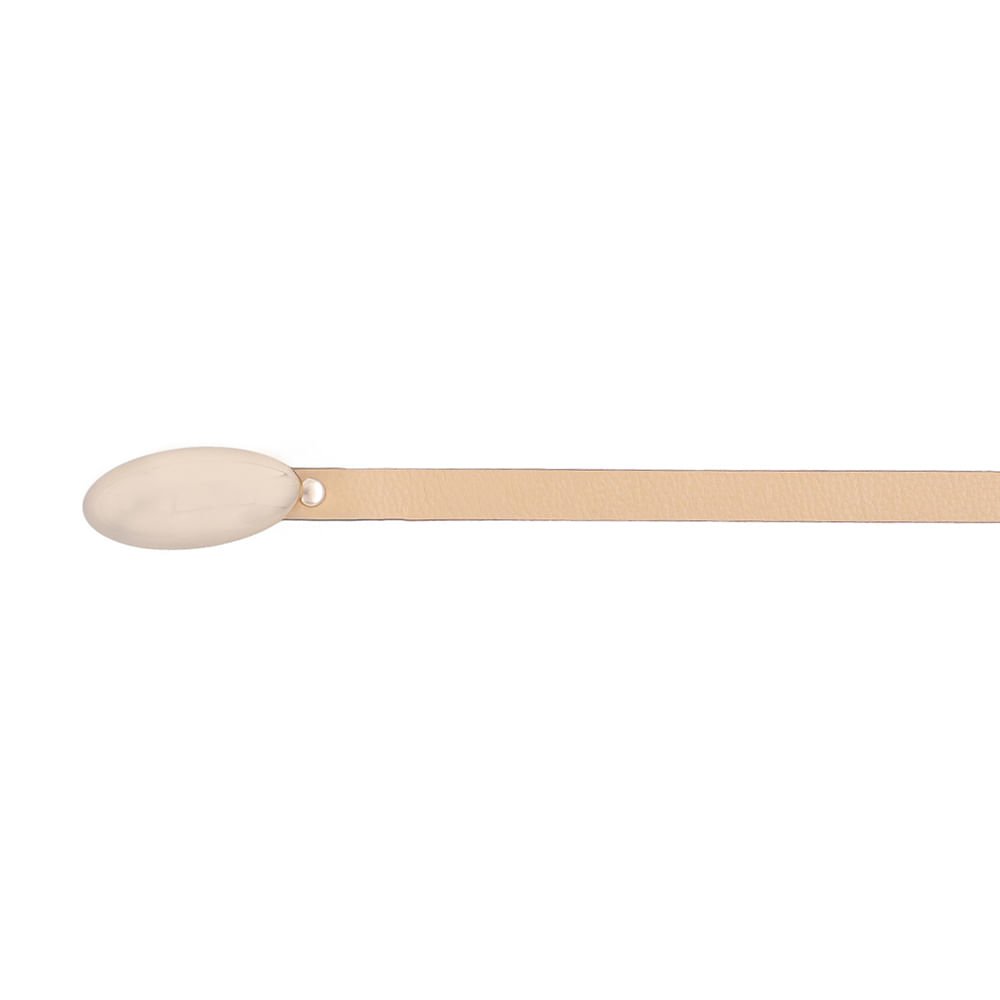 Cinto Couro Creme Bege 2