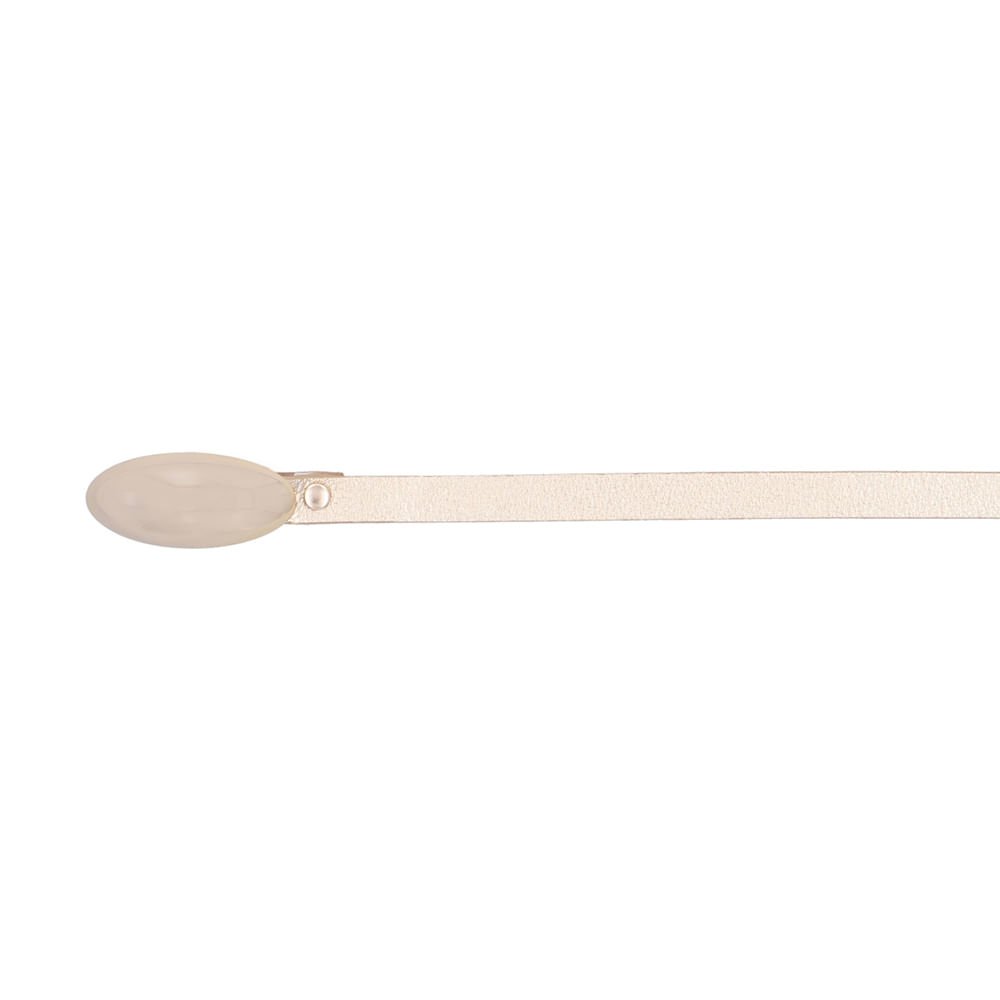Cinto Couro Metalizado Ouro Light Dourado 2