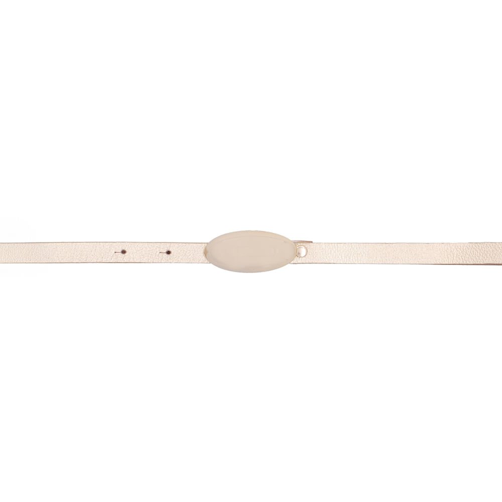 Cinto Couro Metalizado Ouro Light Dourado 4