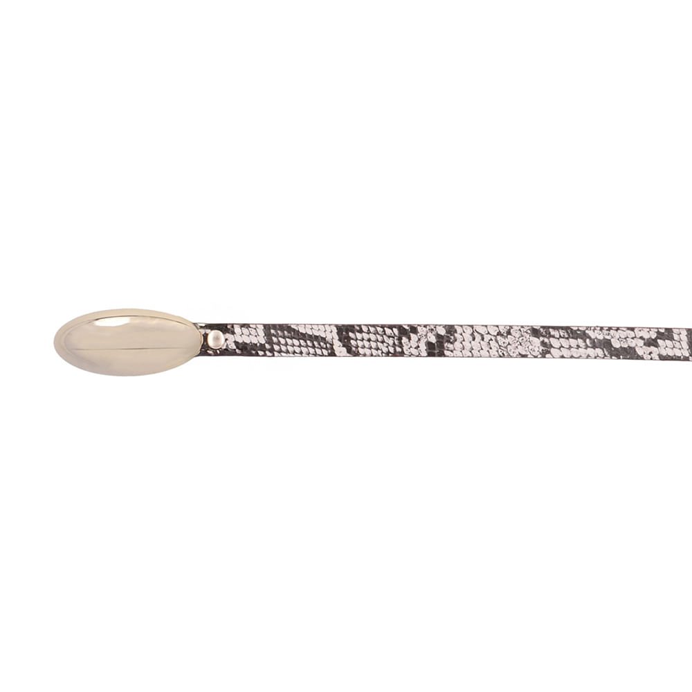 Cinto Couro Cobra Natural Bege 2