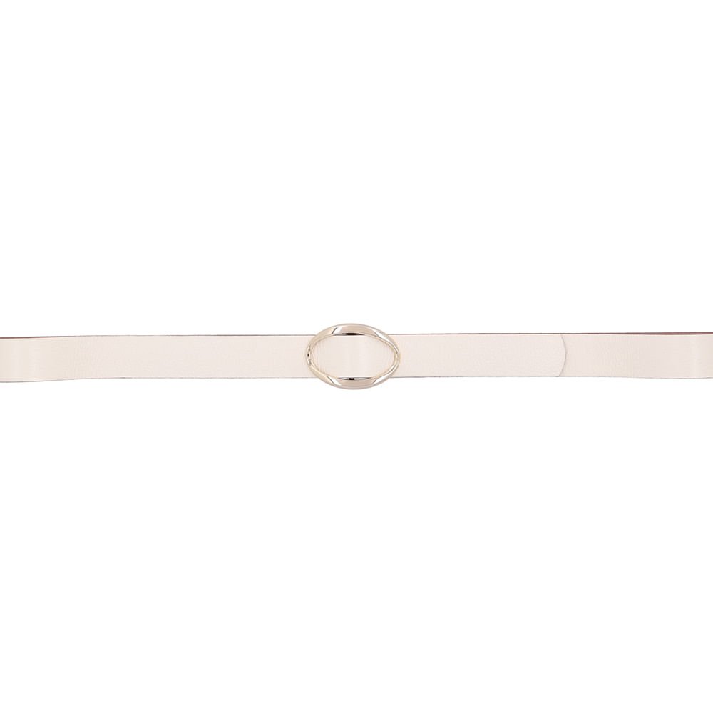 Cinto Couro Branco Marfim Marfim 4