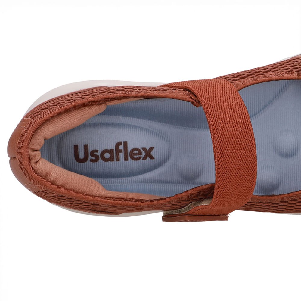 Tênis Marrom Tecido Tira Elástico Marrom 4