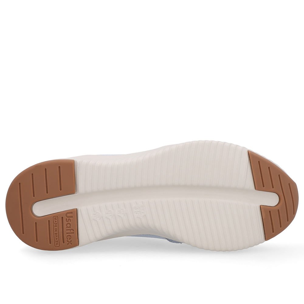 Tênis Azul Claro Tecido Cadarço Elástico Azul 5