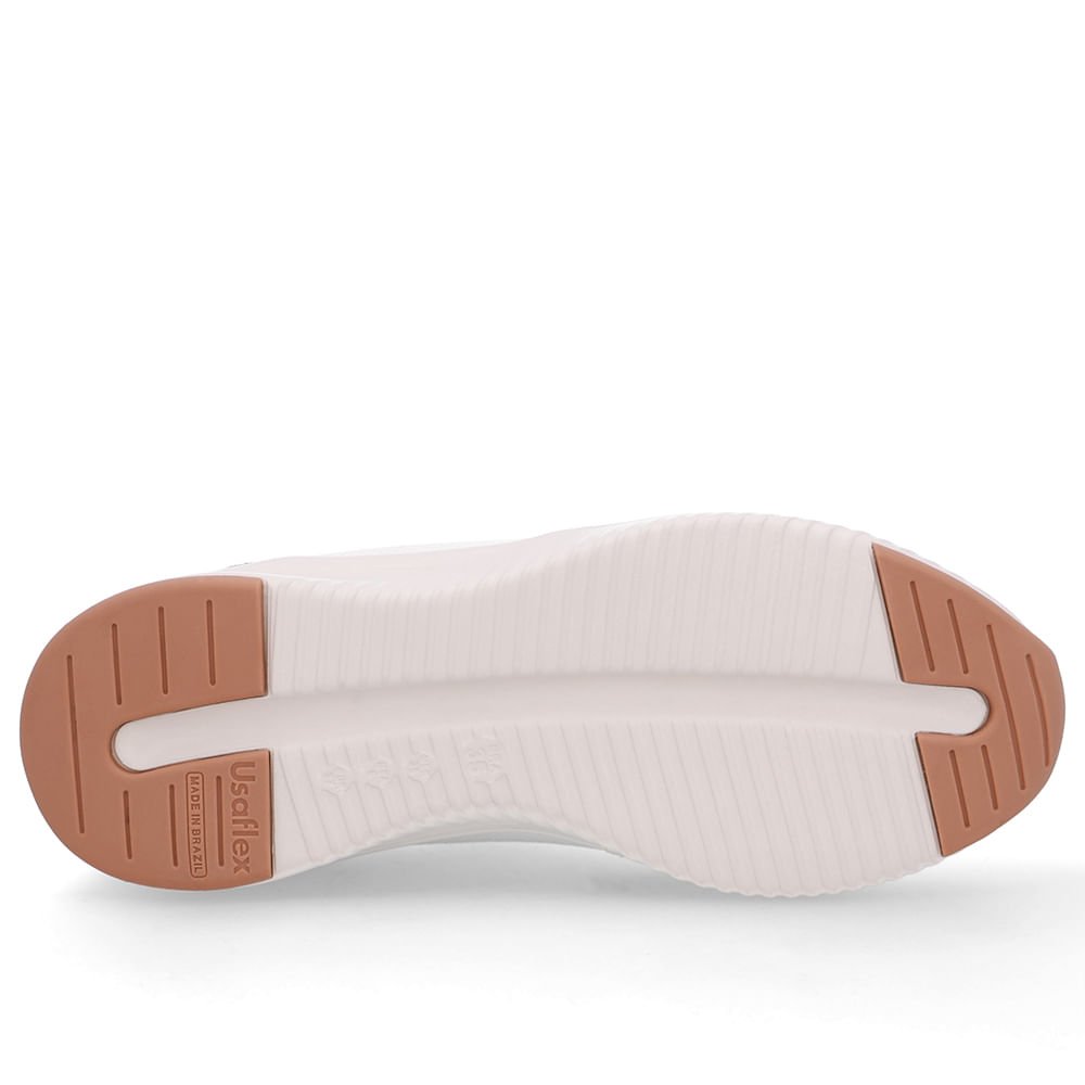 Tênis Branco Marfim Tecido Cadarço Elástico Branco 5