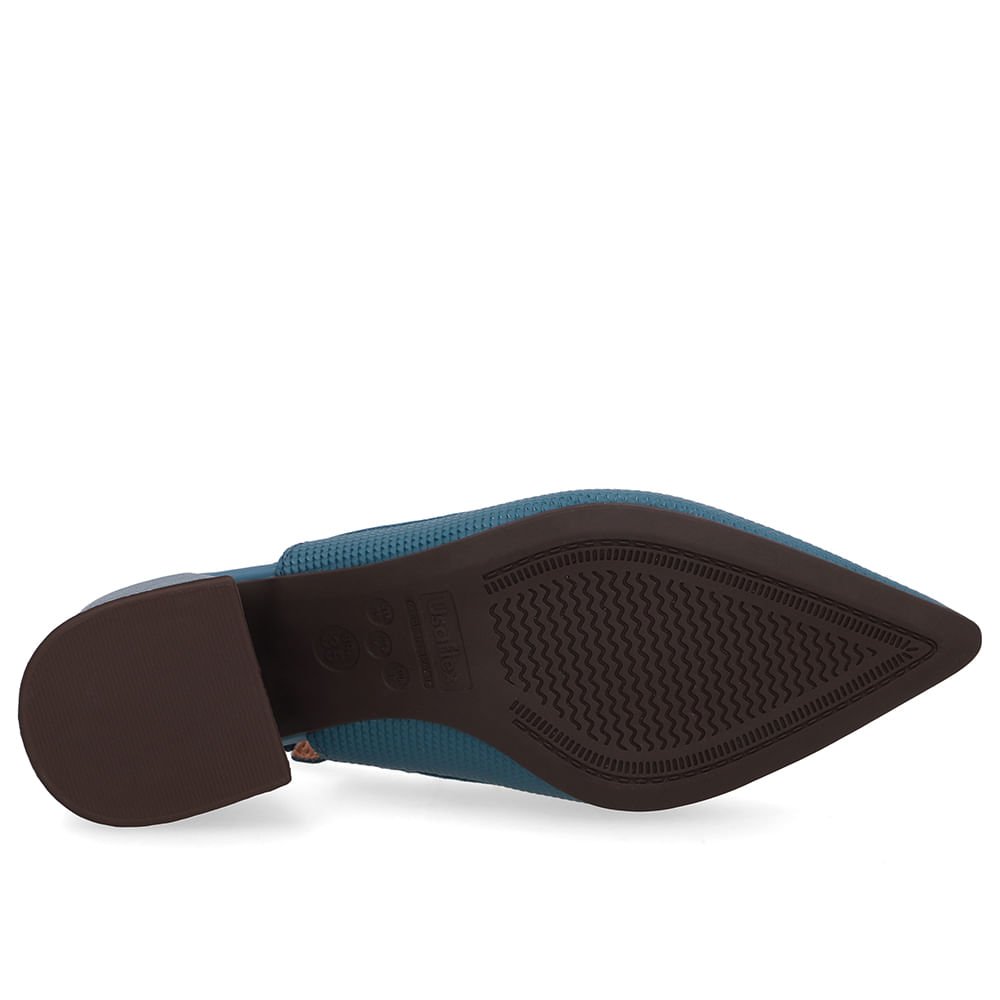 Slingback Azul Salto Bico Fino Azul 5