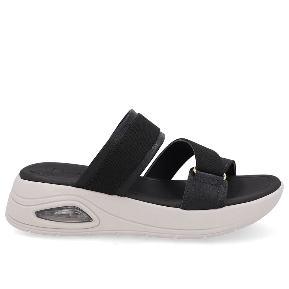 Tamanco Salto Bloco Redondo Couro Preto